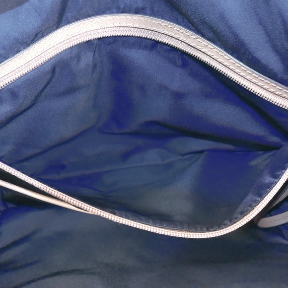 EC Michael Kors Kelsey Navy Nylon Lg Tote Leather Trim GoldTone Accents COA Inc - Picture 12 of 16